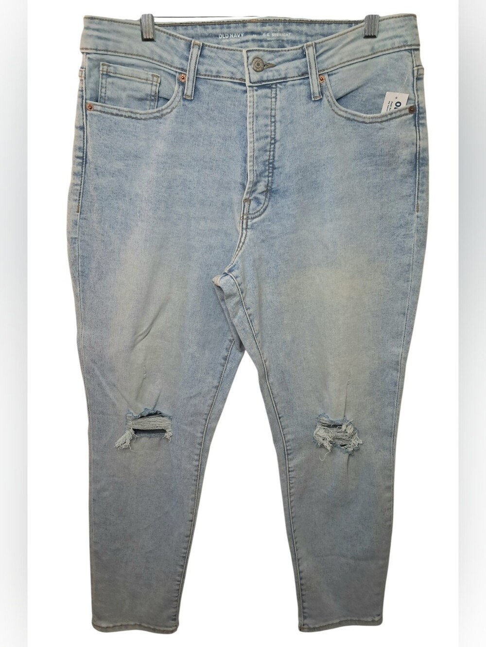 Old Navy Women's O.G. Straight High Rise Extra Stretch Light Wash Jeans Size 12